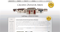 Desktop Screenshot of creativeoutdoorsheds.com